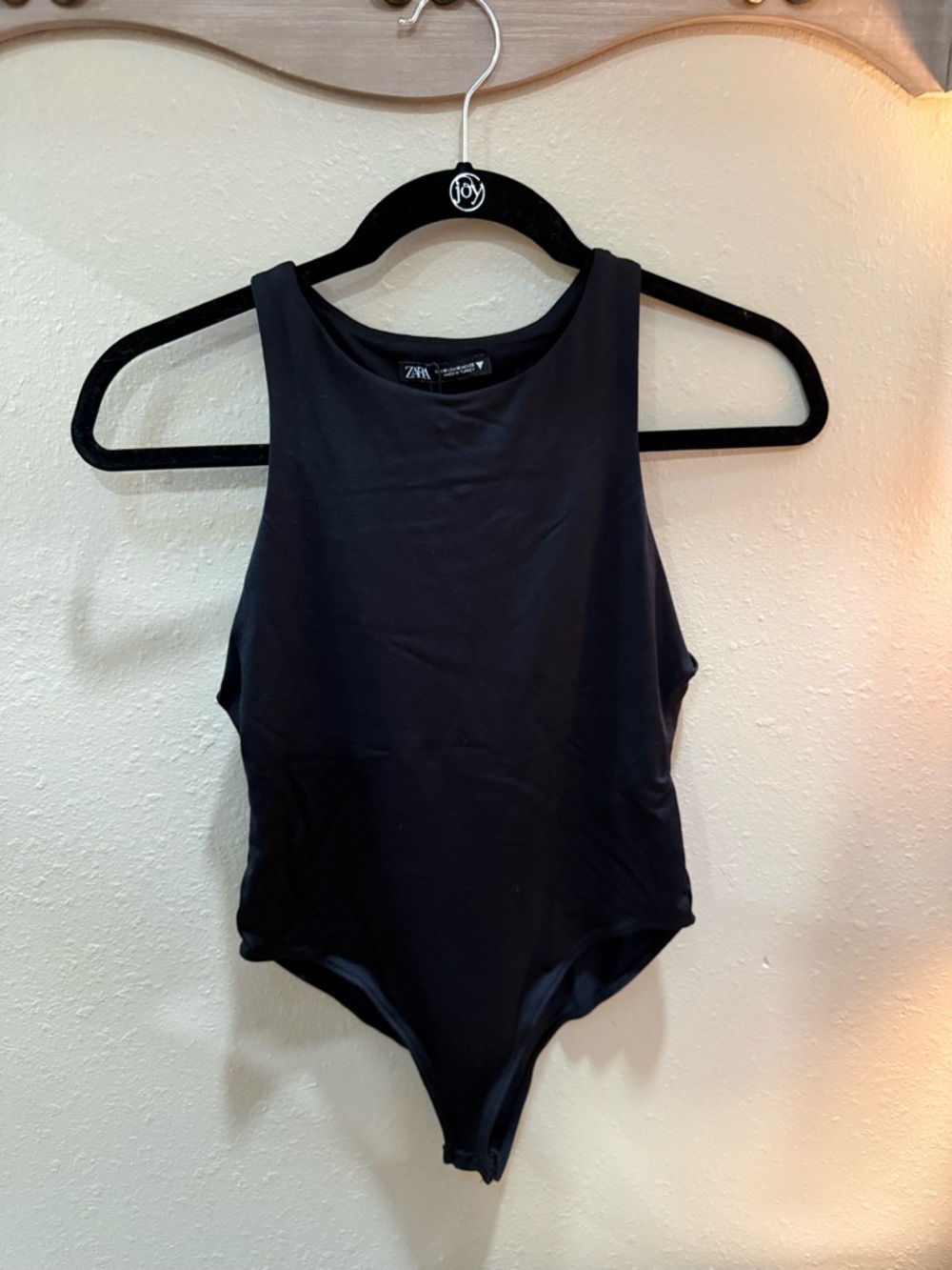Zara Black High-Neck Sleeveless Bodysuit